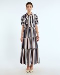 SIXDO Chiffon Flared Dress for Women